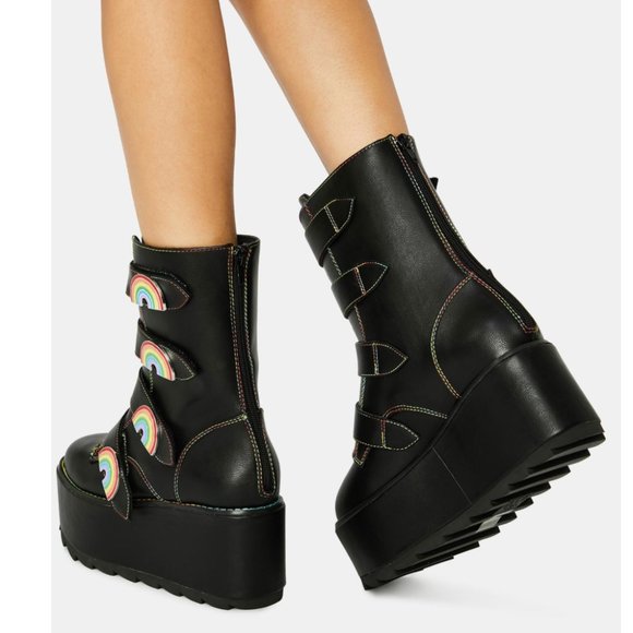 YRU Karma Rainbow Platform Boots - Picture 5 of 9